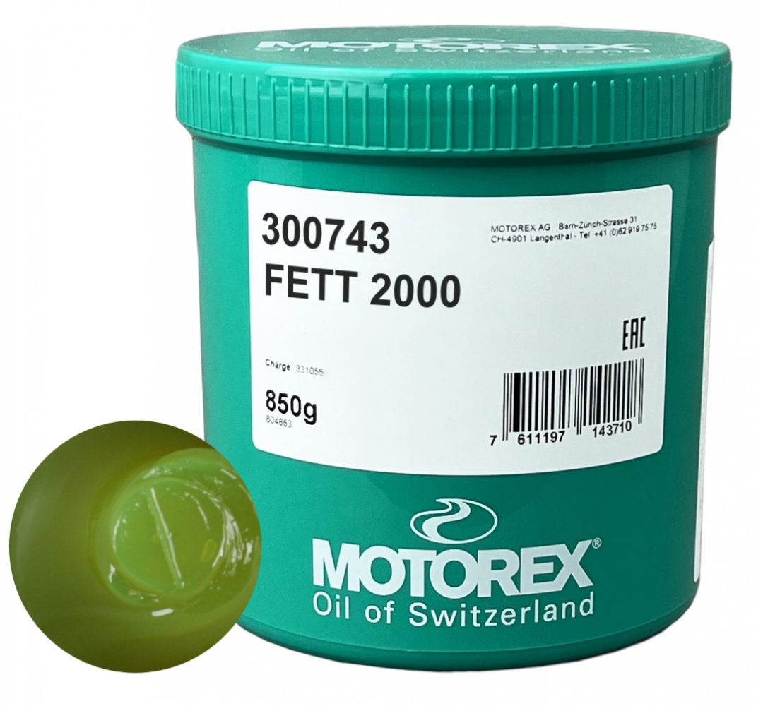 Mỡ bôi trơn chịu nhiệt Motorex FETT 2000 siêu bền NLGI 2 cho bánh răng 850g