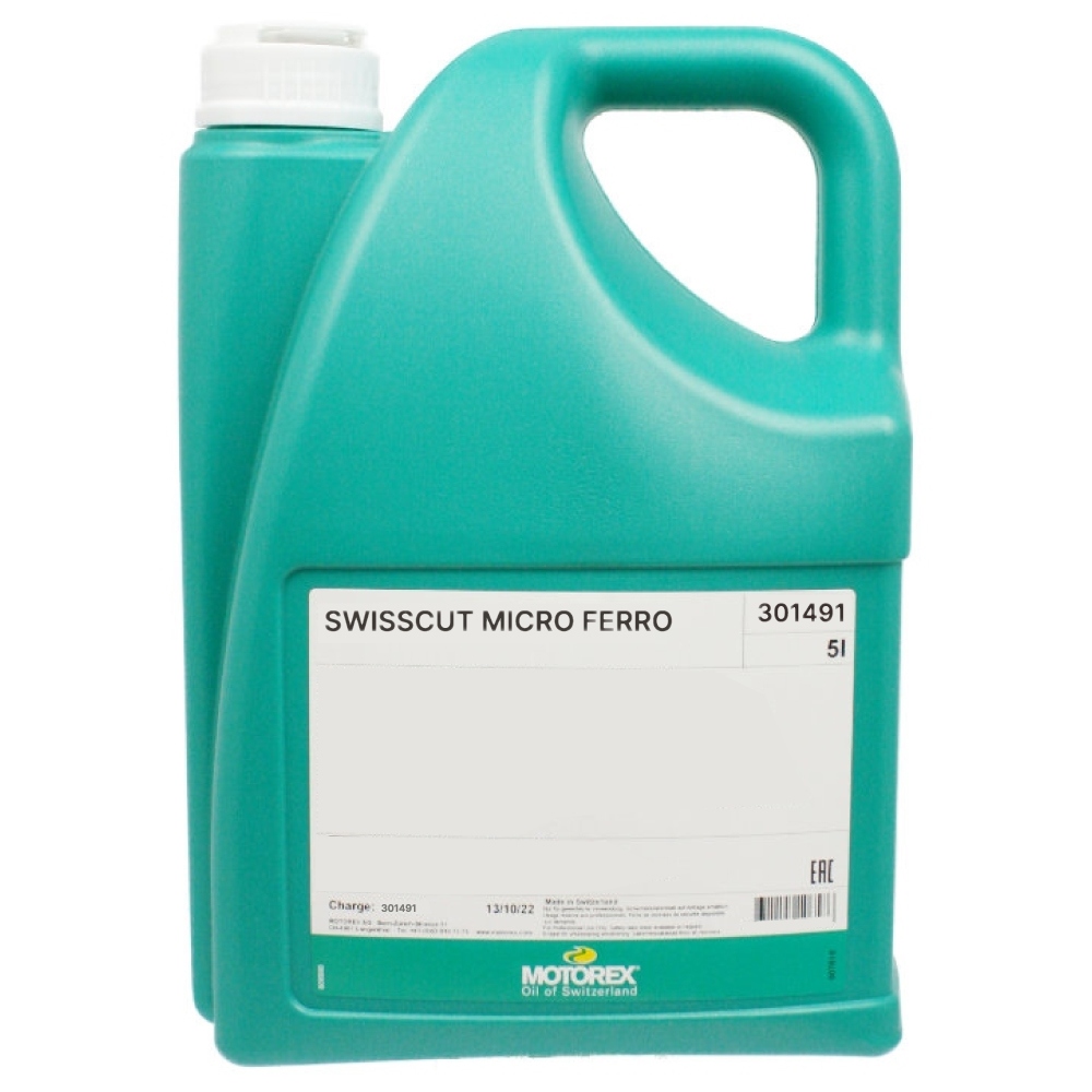 Dầu cắt gọt Motorex SWISSCUT MICRO FERRO dành cho hệ thống áp suất cao 5L