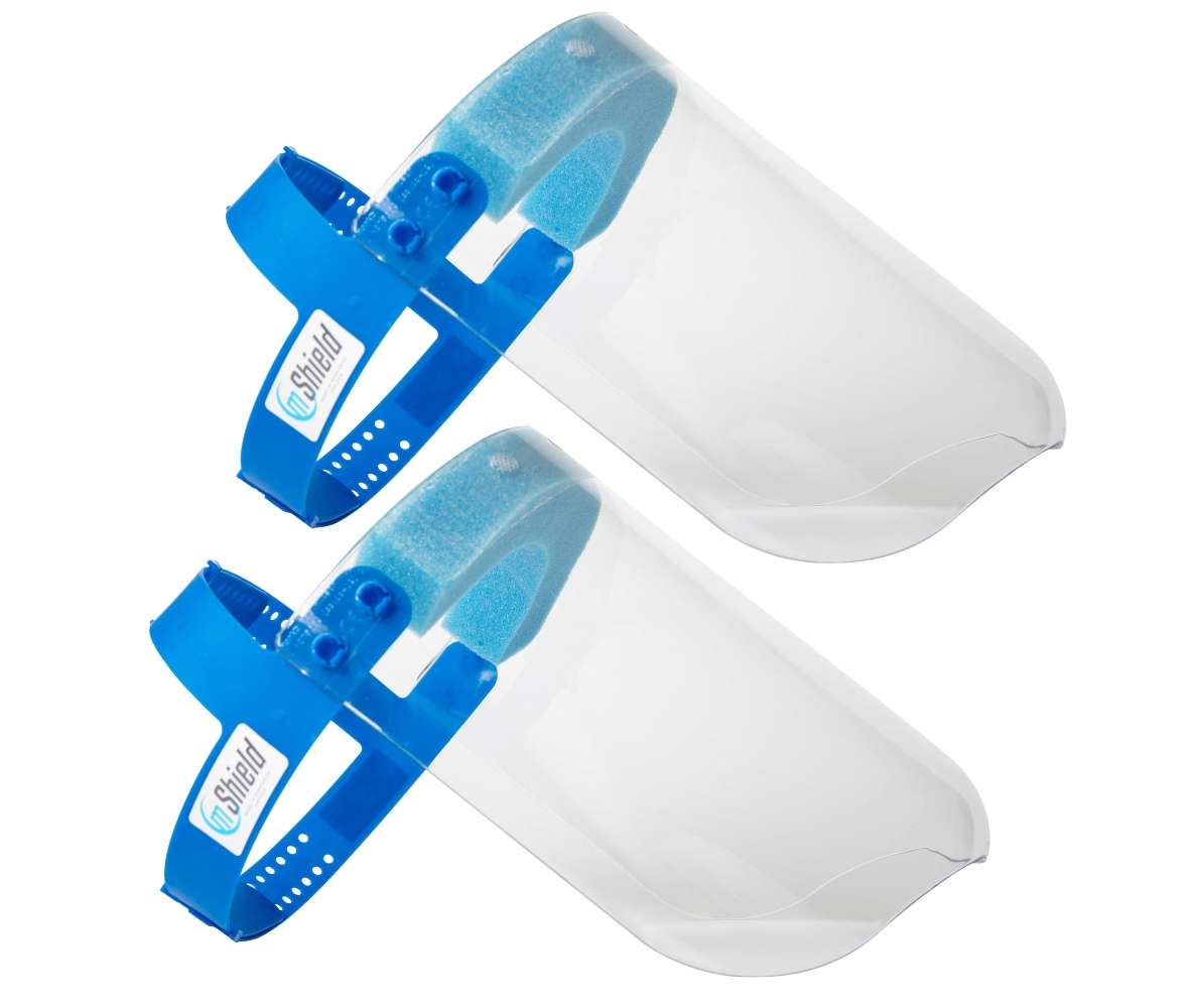 Bộ đôi tấm chắn bảo vệ mặt mShield bằng polycarbonate EN166