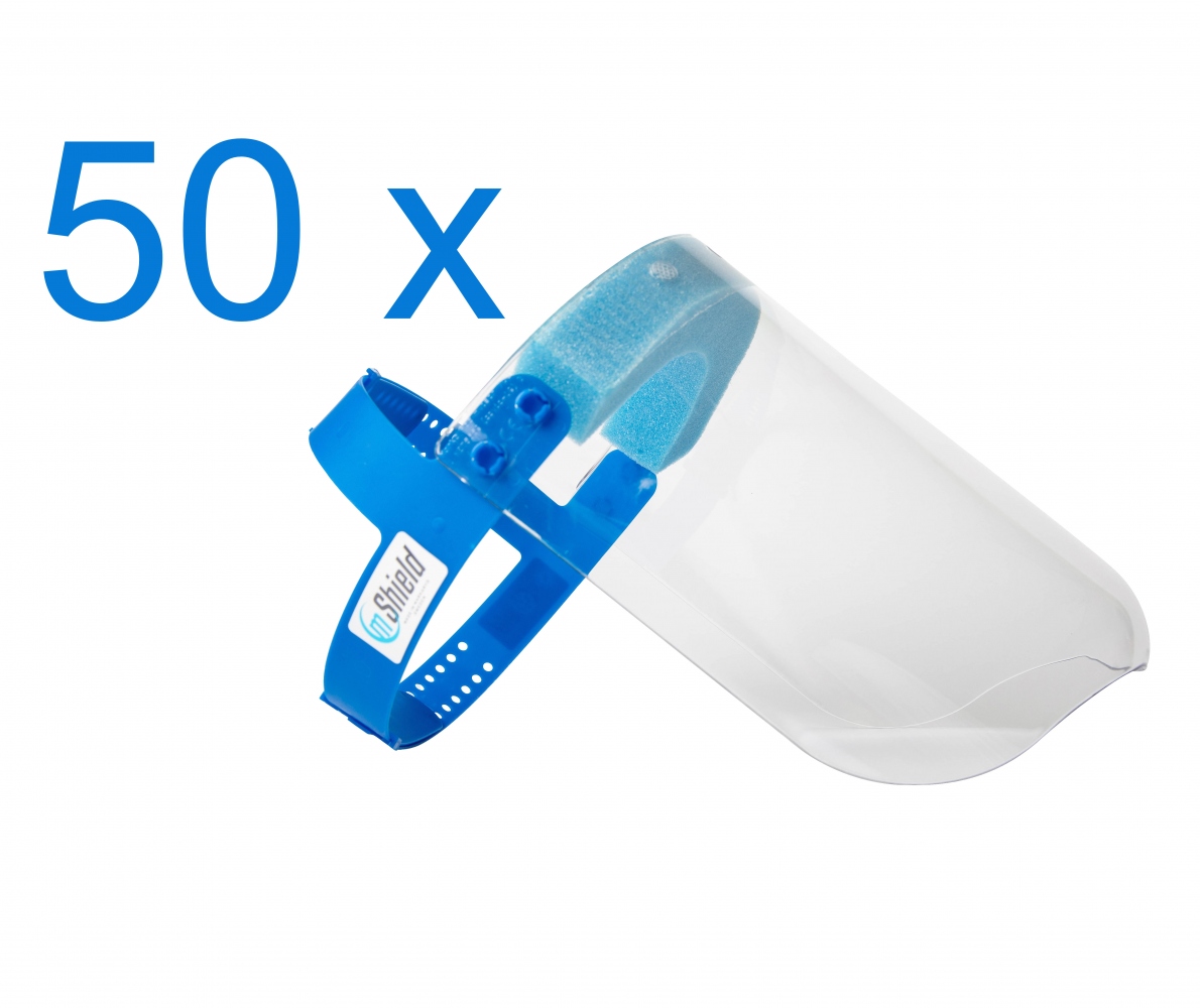 Tấm chắn bảo vệ mặt mShield 50 bằng polycarbonate EN166 - gói nhiều tấm