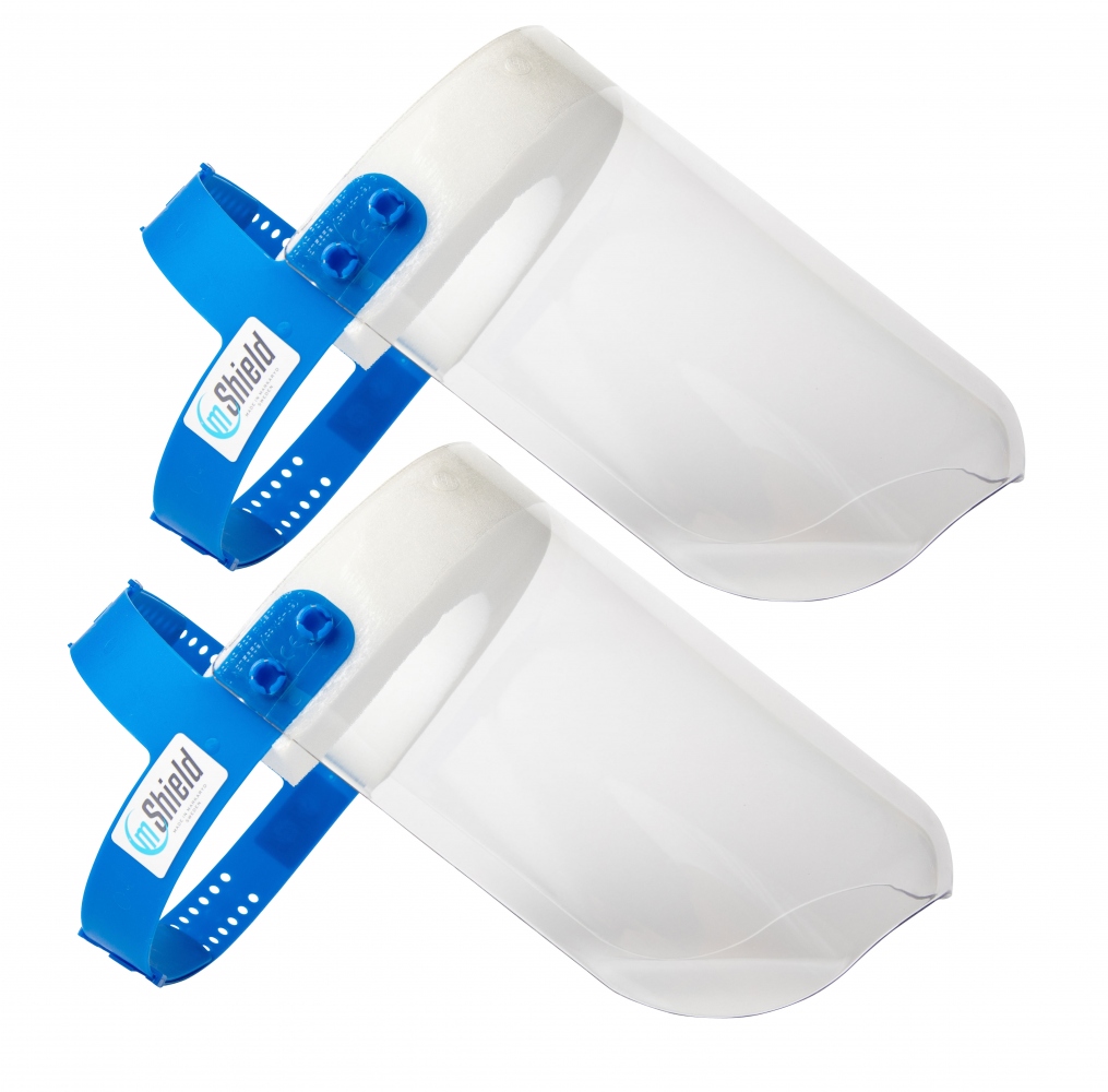 Tấm chắn bảo vệ mặt mShield 2x với lớp cao su xốp thay thế EN166 (gói đôi)