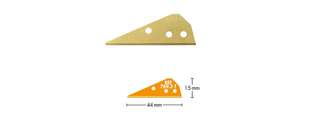 Lưỡi dao thép không gỉ phủ TIN Mure & Peyrot 789.3T