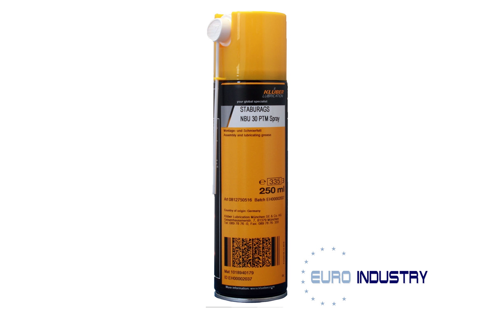 Bình xịt mỡ bôi trơn Klüber STABURAGS NBU 30 PTM dung tích 250 ml