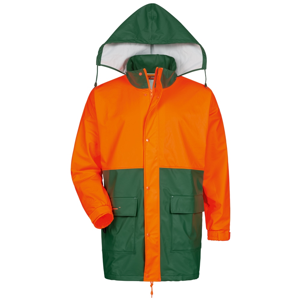 Áo khoác mưa Woodsman màu xanh lá cây/cam cỡ S-4XL, Na Uy 22753
