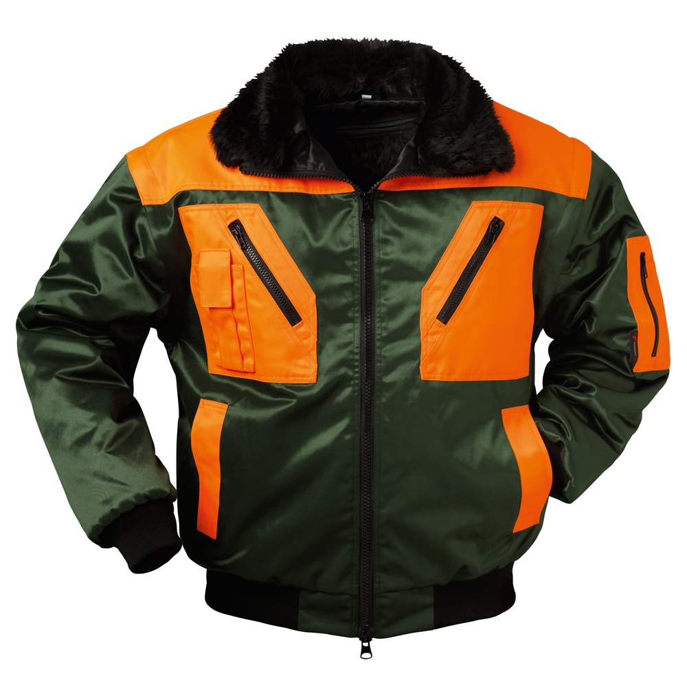 Áo khoác bomber đa năng 4 trong 1 màu xanh lá cây/cam S-4XL, Na Uy 22758