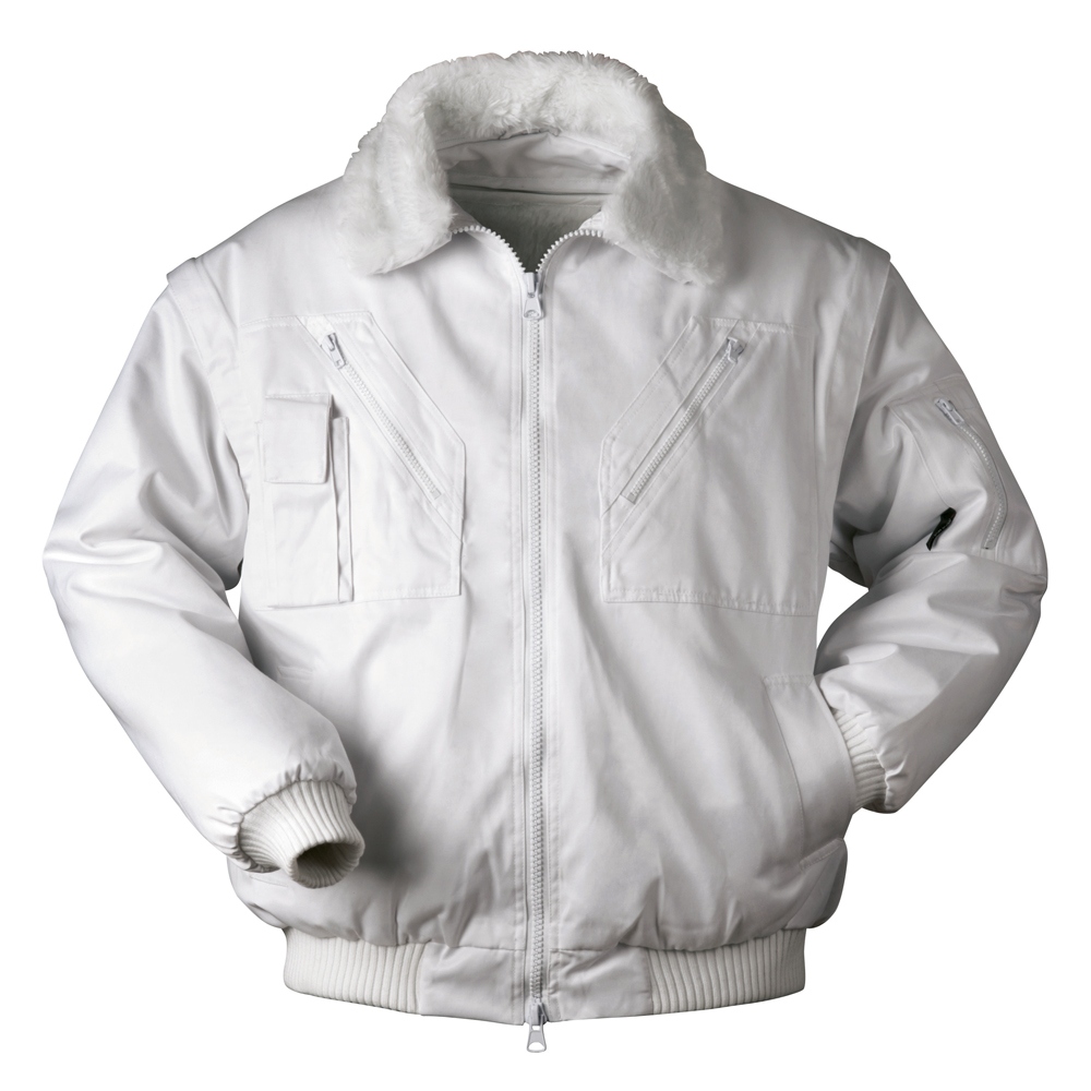 Áo khoác bảo hộ đa năng 4 trong 1 Convertible Pro Work Bomber Jacket màu trắng, size S-4XL, Norway 23611