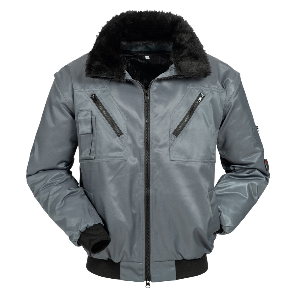 Áo khoác bảo hộ 4 trong 1 Convertible Pro Work Bomber Jacket màu xám S-4XL, Norway 23617