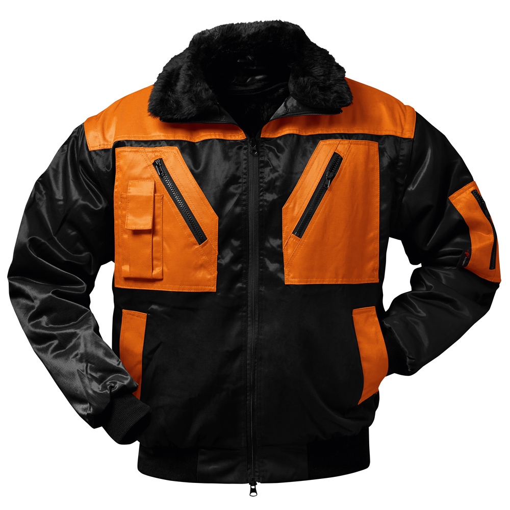 Áo khoác Bomber đa năng 4 trong 1 đen/cam S-4XL, Norway 23628