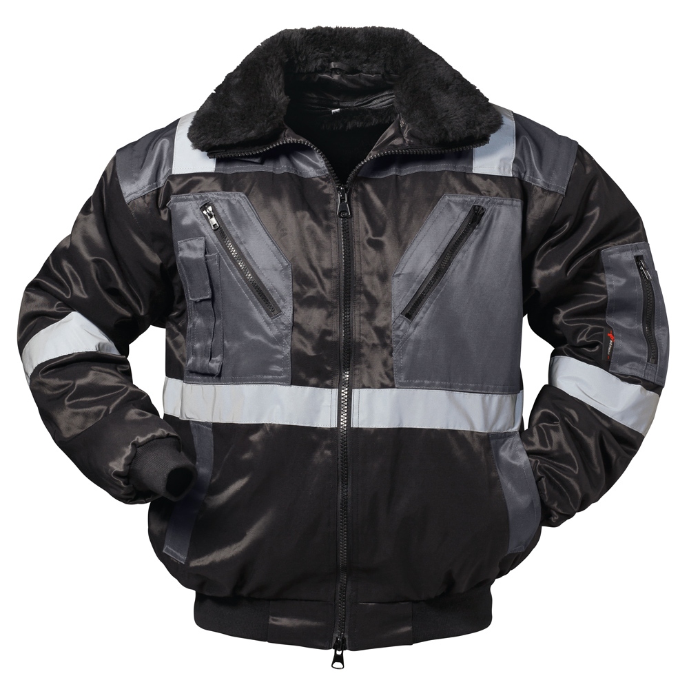 Áo khoác bomber tăng cường khả năng nhận diện 4 trong 1 đen/xám S-4XL, Norway23643