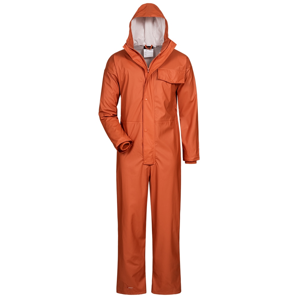 Bộ quần áo mưa PU mỏng và co giãn màu cam S-4XL, Na Uy 26604