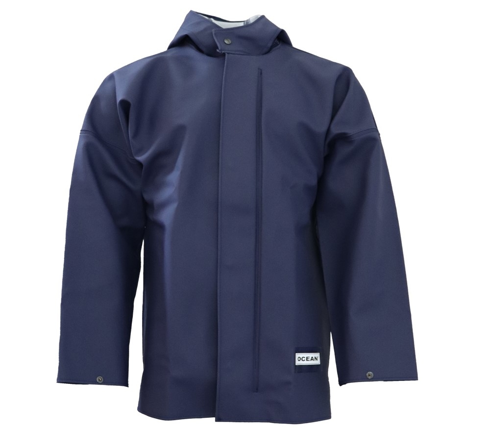 Áo khoác đi mưa PVC OCEAN WEATHER màu xanh dương có mũ XS-8XL
