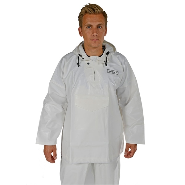 Áo khoác đi biển OCEAN 30-175-4 kháng dầu và chống cháy màu trắng size S-5XL