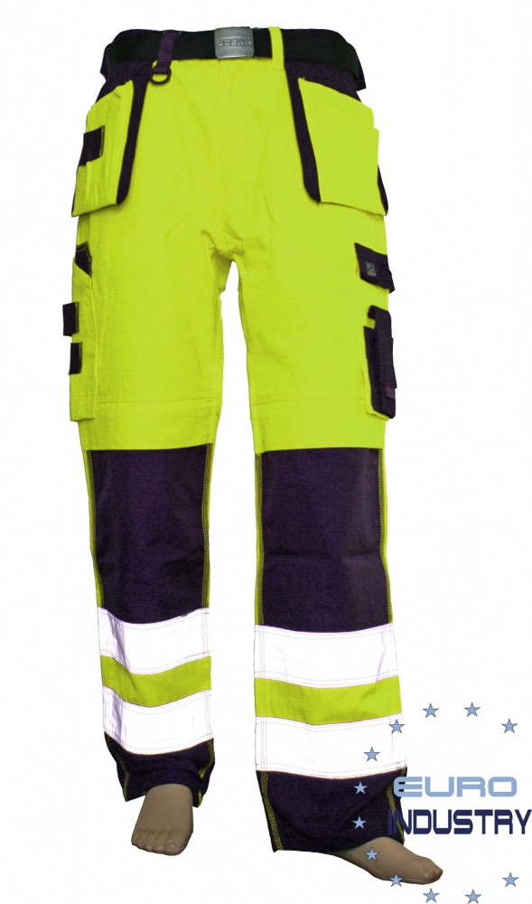 Quần bảo hộ phản quang Ocean 80-1299 THOR màu vàng - xanh đen size S