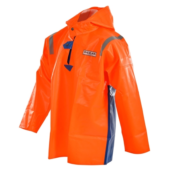 Áo PVC chống nước ngư dân OCEAN CREWMAN cam xanh hoàng gia