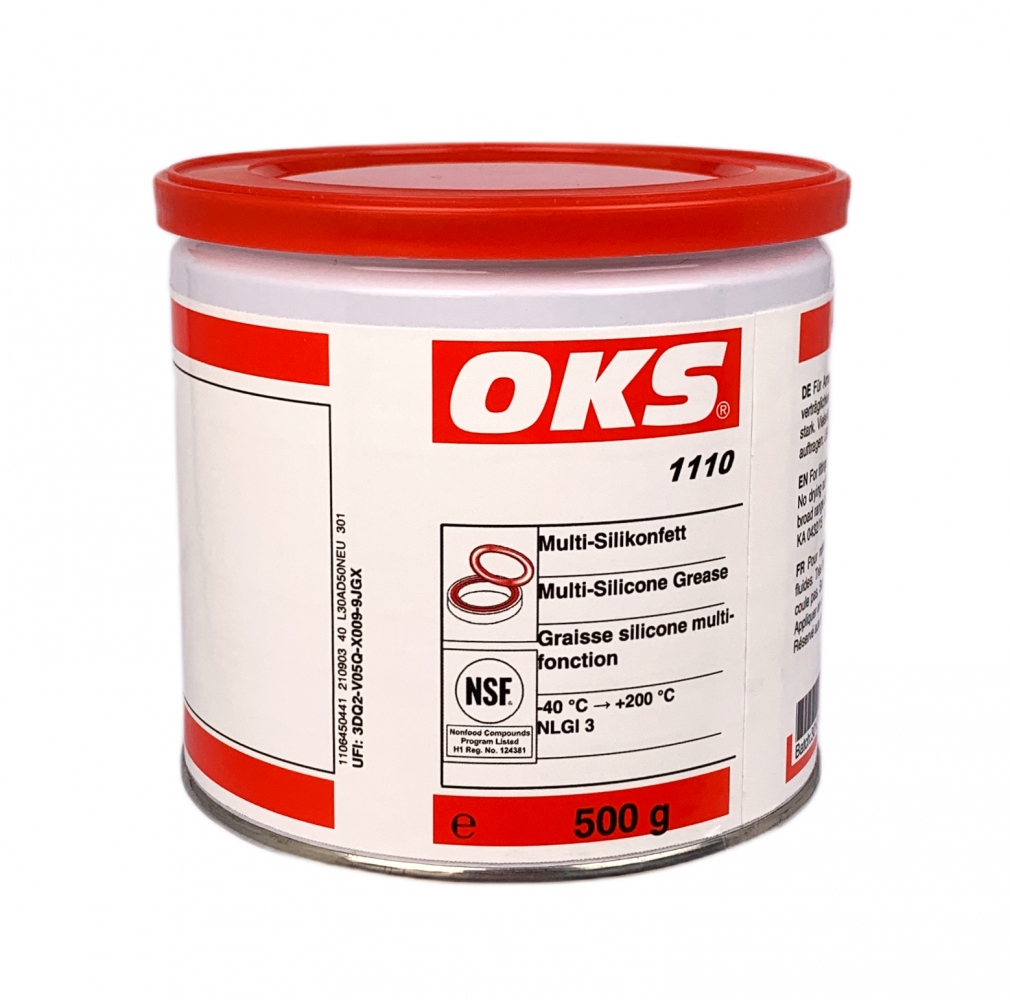 Mỡ silicone đa năng OKS 1110 dùng cho thực phẩm, không màu, NLGI-3, 500g