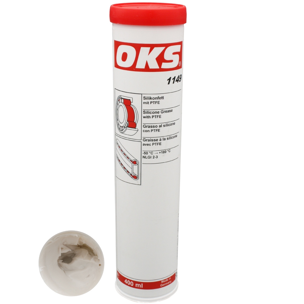 Mỡ silicone OKS 1149 chịu lực lâu dài với PTFE, dạng tuýp 400ml