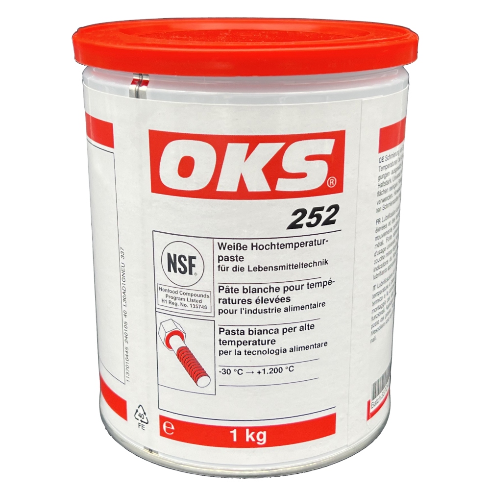 OKS 252 mỡ bôi trơn trắng chịu nhiệt độ cao cho ngành thực phẩm 1kg