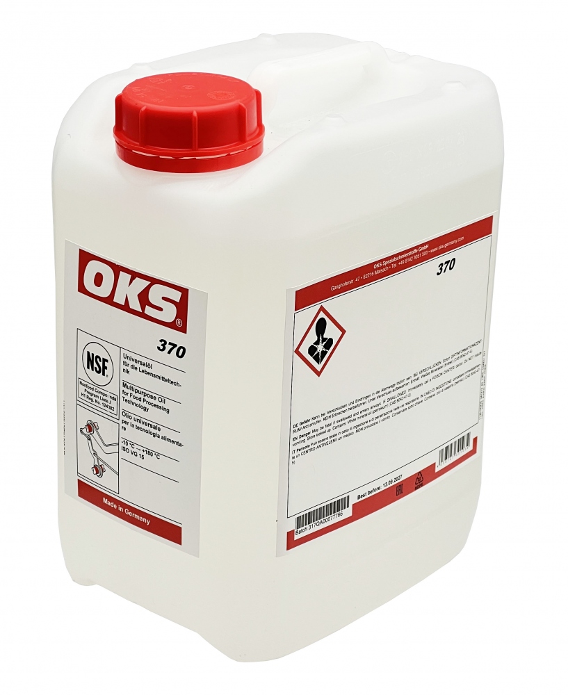 Dầu đa năng OKS 370 tiêu chuẩn thực phẩm H1 ISO VG 15 không màu can 5 lít