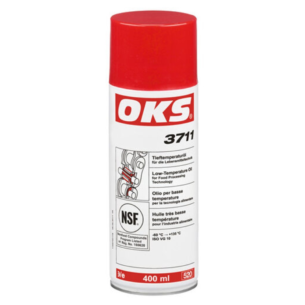 OKS 3711 Dầu bôi trơn chịu nhiệt độ thấp tiêu chuẩn thực phẩm H1 ISO VG 7 dạng xịt 400ml