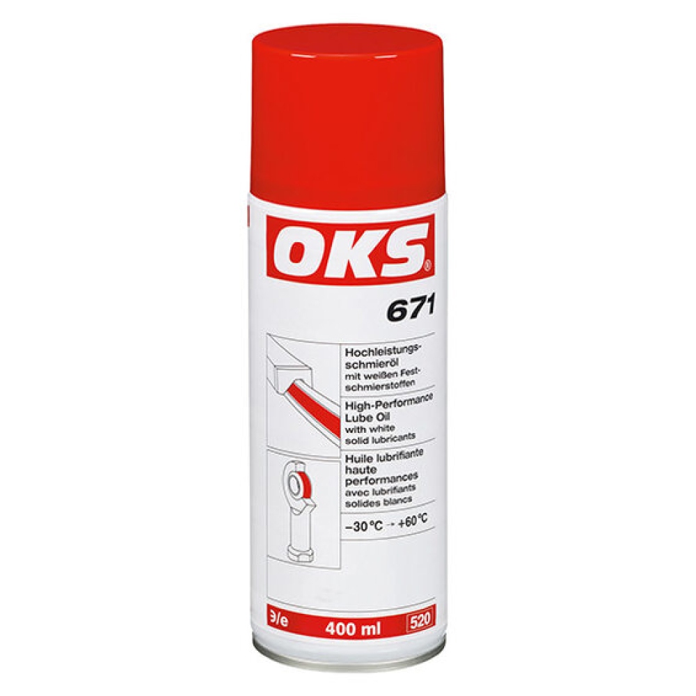 Dầu bôi trơn hiệu suất cao OKS 671 chứa chất rắn trắng dạng xịt 400ml