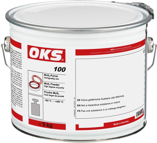 Bột MoS2 độ tinh khiết cao OKS 100 dùng cho các bộ phận máy móc, thùng 5kg