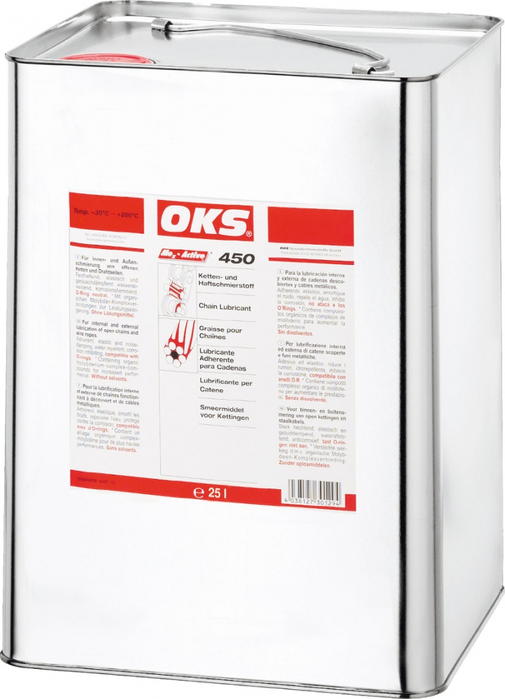 OKS 450 Chất bôi trơn dính cho xích trong suốt can 25l