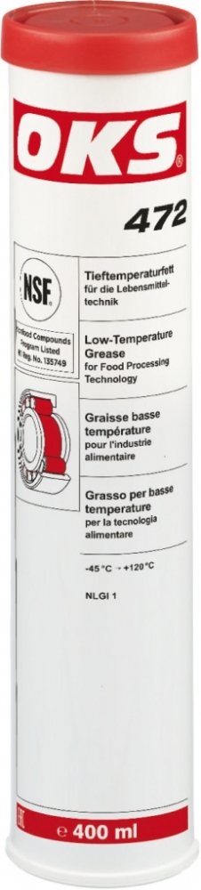Mỡ bôi trơn chịu nhiệt độ thấp OKS 472 dùng cho công nghiệp thực phẩm, loại ống 400ml