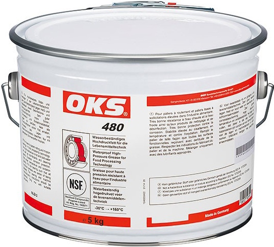 Mỡ chịu áp cao chống thấm nước OKS 480 cho ngành thực phẩm, thùng 5kg