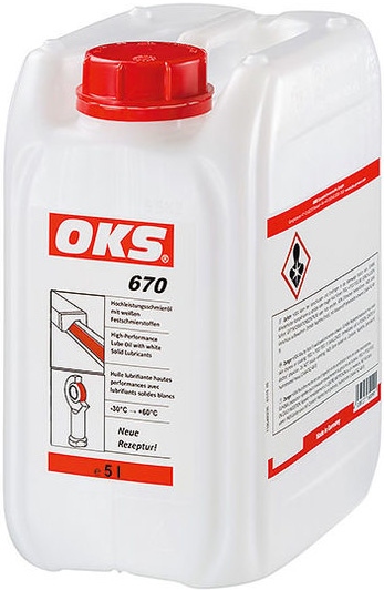 Dầu bôi trơn hiệu suất cao OKS 670 với các chất bôi trơn rắn màu trắng 5l