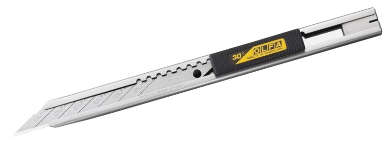 Dao cắt kỹ thuật thân inox lưỡi bẻ 9 mm Olfa SAC-1