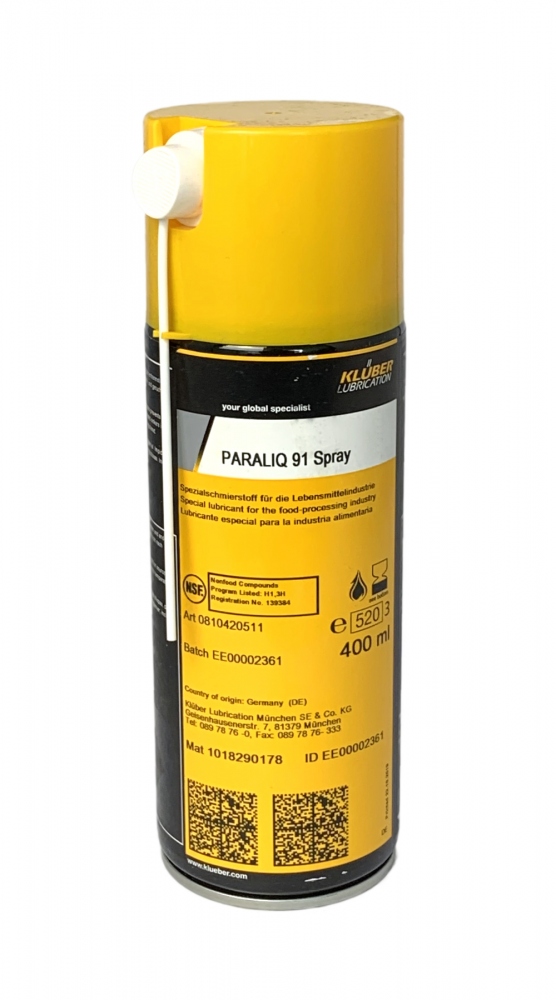 Dầu bôi trơn tổng hợp Klüber Paraliq 91 dạng bình xịt 400ml