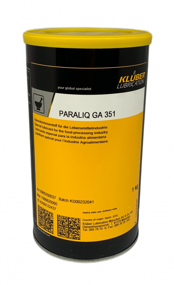 Klüber PARALIQ GA 351 Mỡ bôi trơn đặc biệt cho ngành thực phẩm 1kg