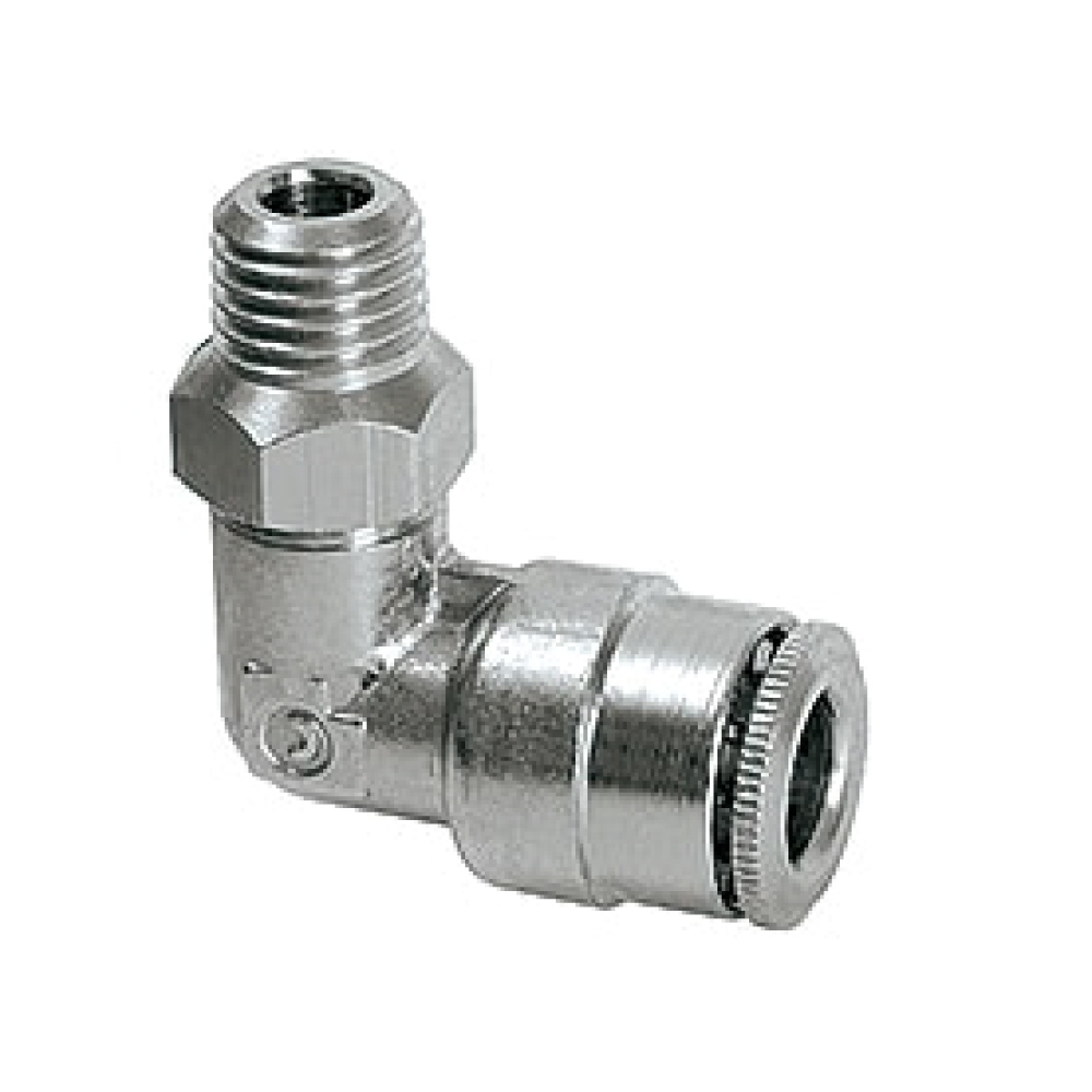 Đầu nối ống Perma 101507 ren ngoài M8x1 dùng cho ống phi 6mm loại xoay 90°