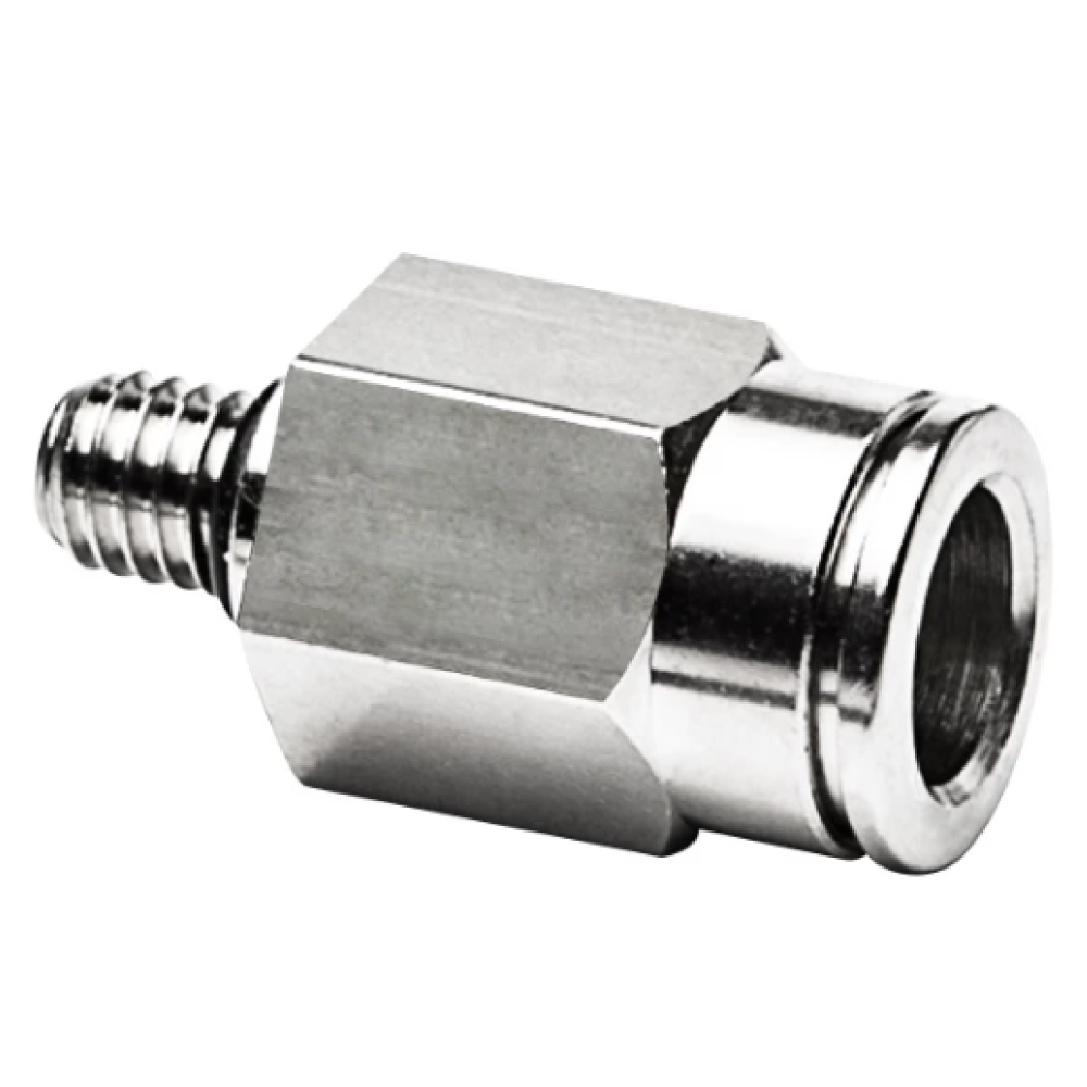 Đầu nối ống Perma 111954 bằng thép không gỉ, ren ngoài M6 cho ống đường kính ngoài 8 mm