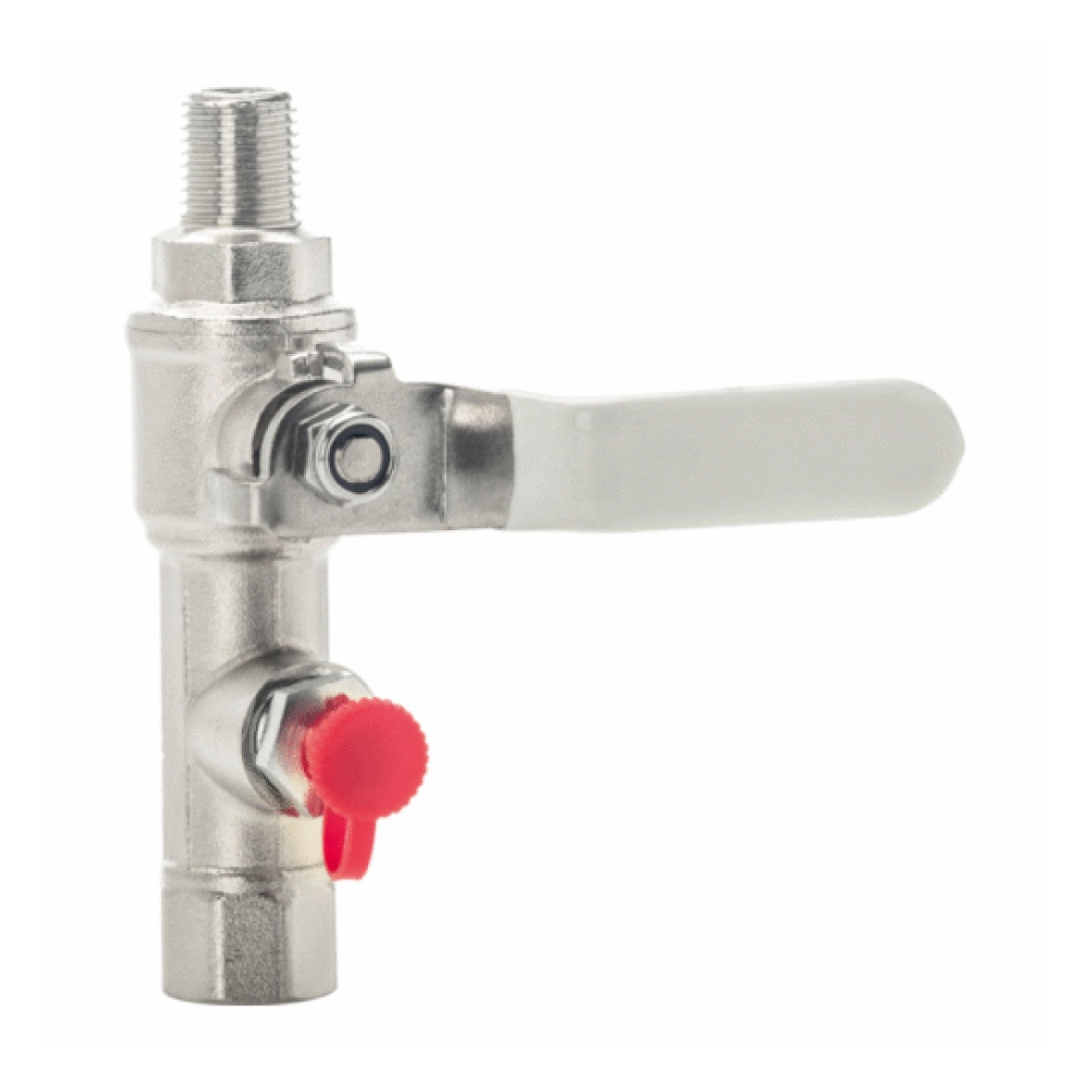 Perma 113972 Đầu nối xả có van tay R1/4m x G1/4f