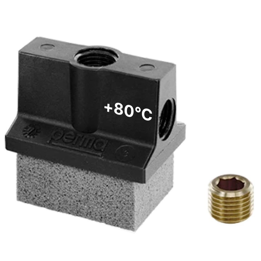 Chổi quét dầu Perma 117435 dạng bọt biển chịu nhiệt đến +80 °C 40 x 30 mm ren trong G1/4i