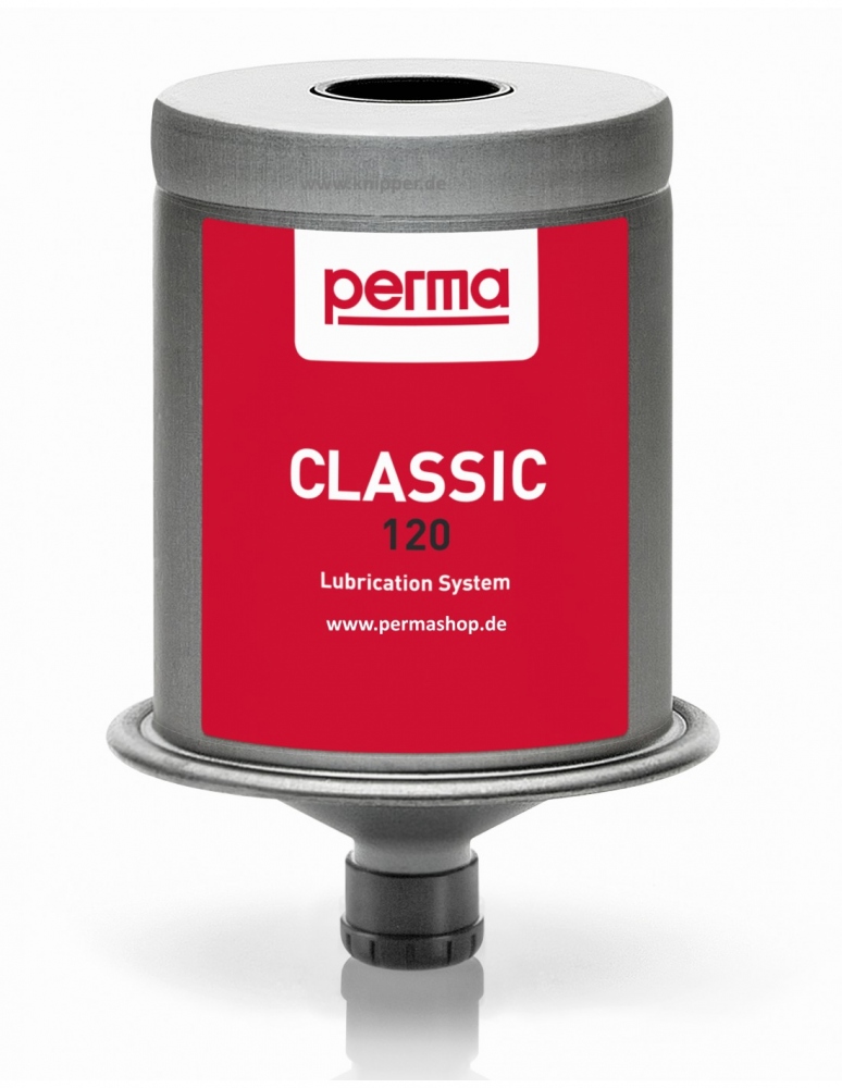 Thiết bị bôi trơn đơn điểm Perma CLASSIC 120 với mỡ Mobil Unirex N3