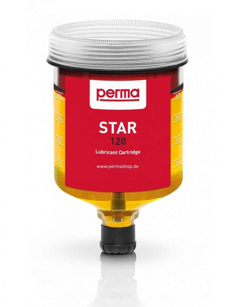 Ống mỡ bôi trơn Perma STAR LC M120 chứa dầu nhớt Mobil SHC 639