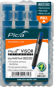 Ruột bút chì Pica Visor 991, bộ 4 chiếc, nhiều màu sắc
