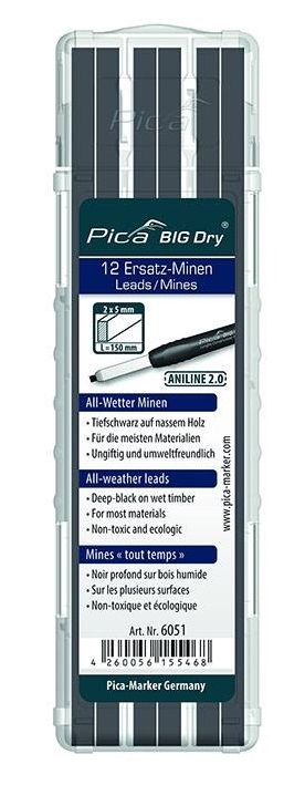 Ngòi bút chì Pica BIG Dry 6051 ANILINE 2.0 dành cho bút đánh dấu BIG Dry Marker