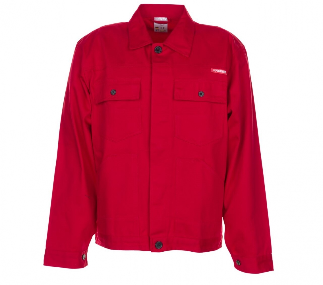 Áo khoác bảo hộ chiết eo Planam BW290/0108 100% cotton màu đỏ XS-3XL
