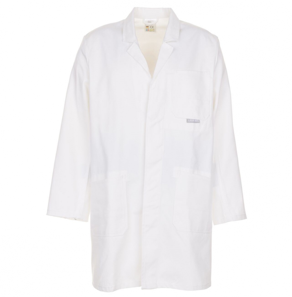 Áo choàng phòng thí nghiệm bảo hộ lao động Planam BW290/0135 100% cotton màu trắng size XS-3XL