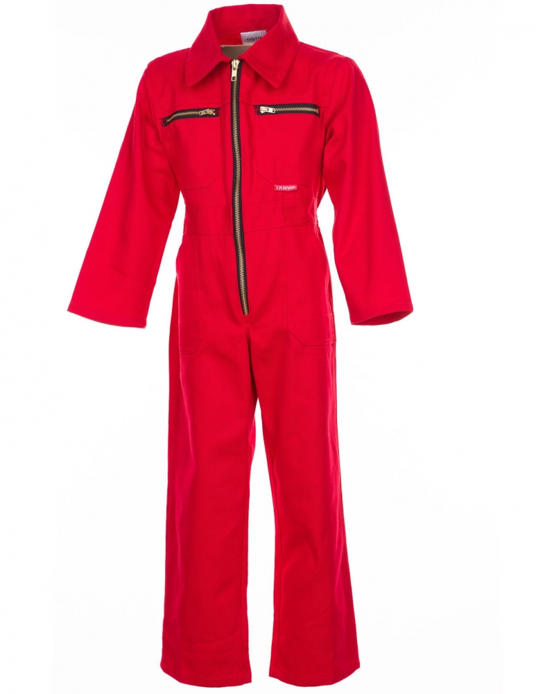 Bộ quần áo liền thân trẻ em Planam 0161 Junior màu đỏ mẫu Rallye