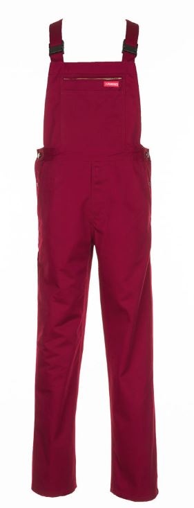 Quần yếm bảo hộ lao động siêu bền Planam MG260/0831 màu đỏ đô size XS-3XL