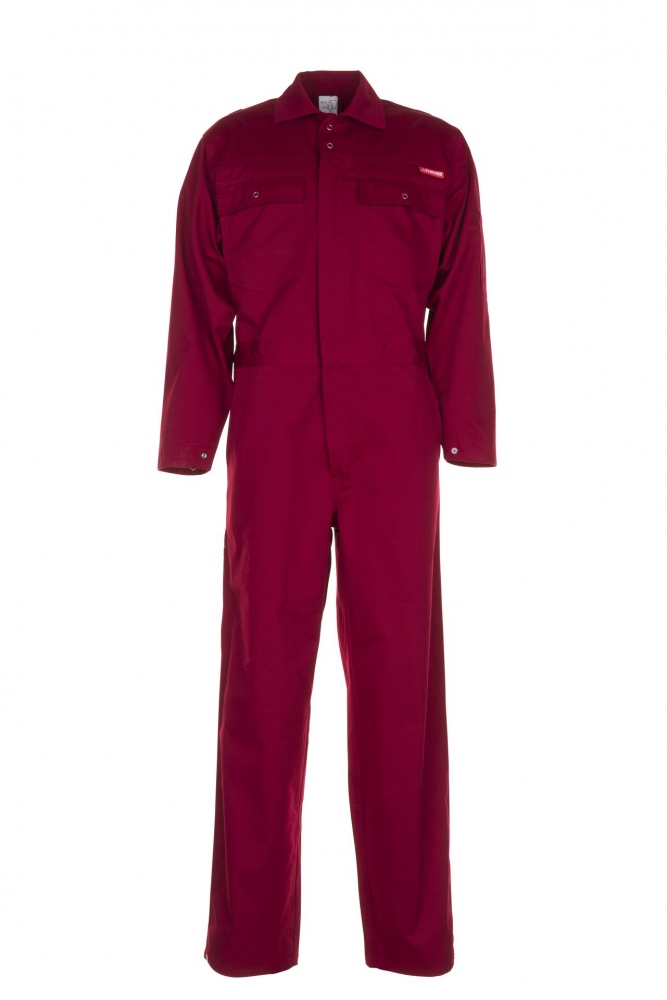 Quần áo bảo hộ lao động dạng yếm liền thân Planam MG260/0841 Robust rallye màu đỏ đô, size XS-3XL
