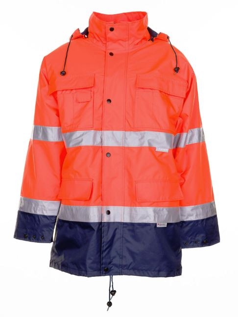 Áo khoác Parka phản quang Planam 2056 phối 2 màu Cam/Xanh đen
