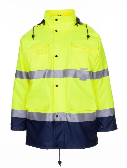 Áo khoác Parka phản quang Planam 2057 màu vàng - xanh đen