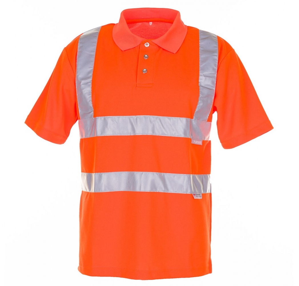 Áo polo phản quang DIN EN 471 Planam 2091 màu cam S–4XL