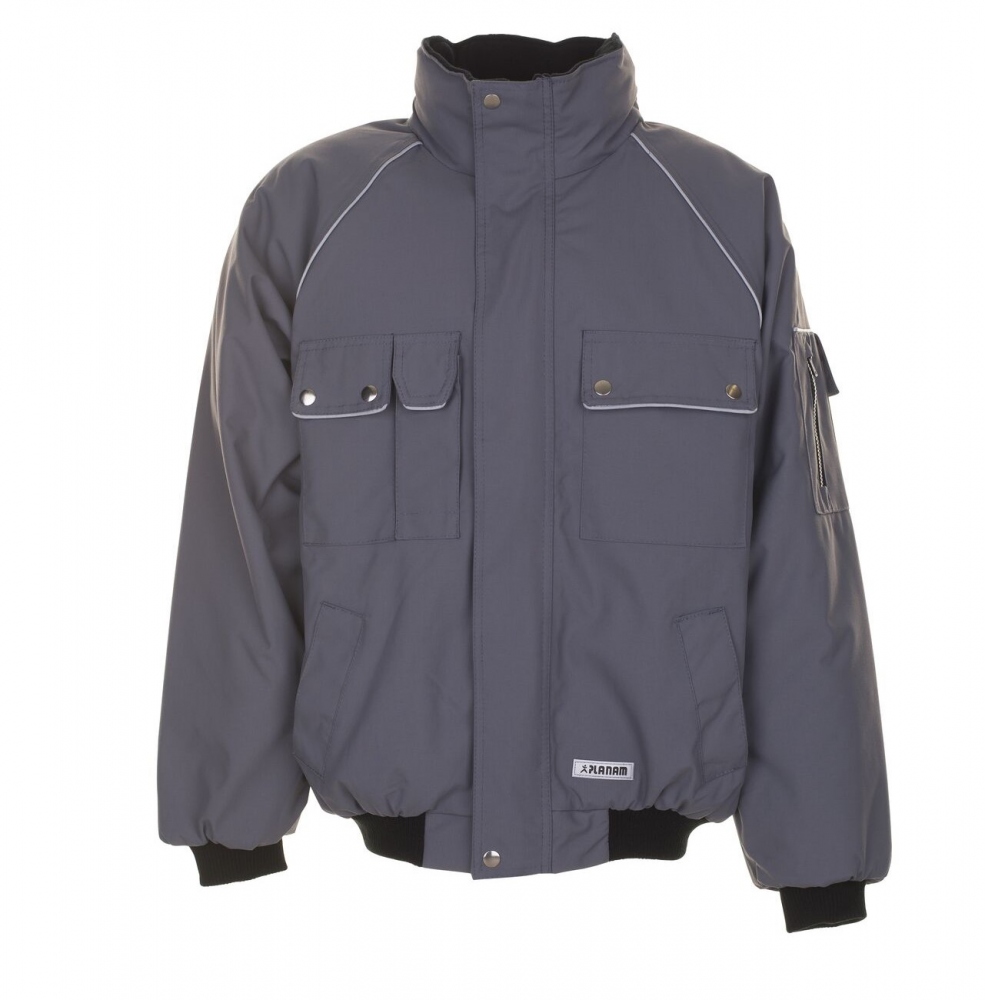 Áo khoác giữ nhiệt Planam 2183 Canvas Winter blouson màu xám/đen