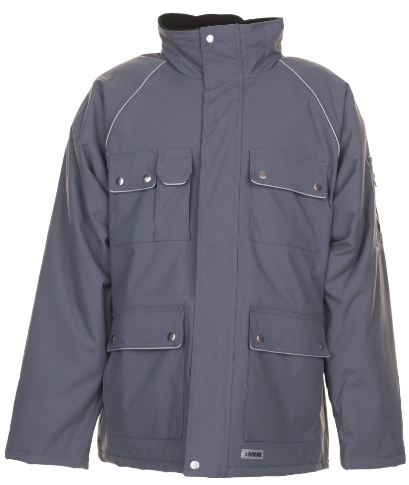 Áo khoác Parka mùa đông hạng nặng Planam 2193 Canvas 320 xám/đen S-4XL